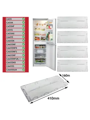 Indesit Plastic Drawer Front Handle CA55 CAA55 NCA55 Fridge – 4 Pack