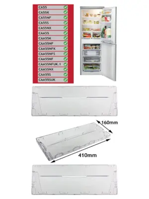 Indesit Plastic Drawer Handle for CA55/CAA55/NCA55 Fridge Freezer