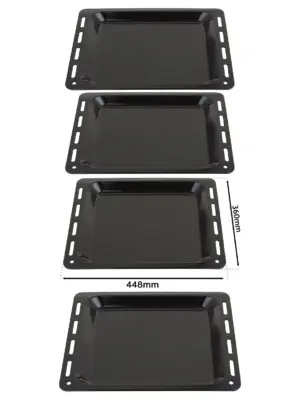 Indusit Oven Baking Tray Set – Enamel Pan 448×360×25 mm