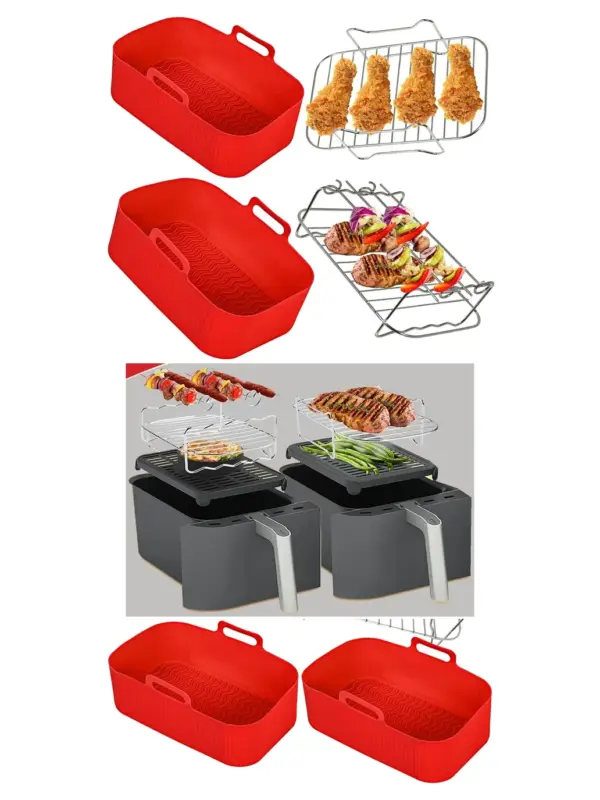Instant Vortex Air Fryer Plus 7.6L Basket Rack, Pot Shelf & Liner