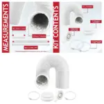 Insulated HVAC Vent Hose Kit - PVC/Aluminum Foil Duct Pipe, 5x2.5m