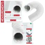 Insulated PVC Air Conditioner Vent Hose - 5m x 2.5m Aluminum Foil Duct