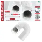 Insulated PVC HVAC Vent Hose with Aluminum Foil – 6×2.5m Flexible Duct