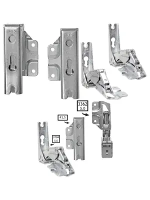 Integrated Left & Right Door Hinge Pair for Fridge/Freezer – 3363/3362