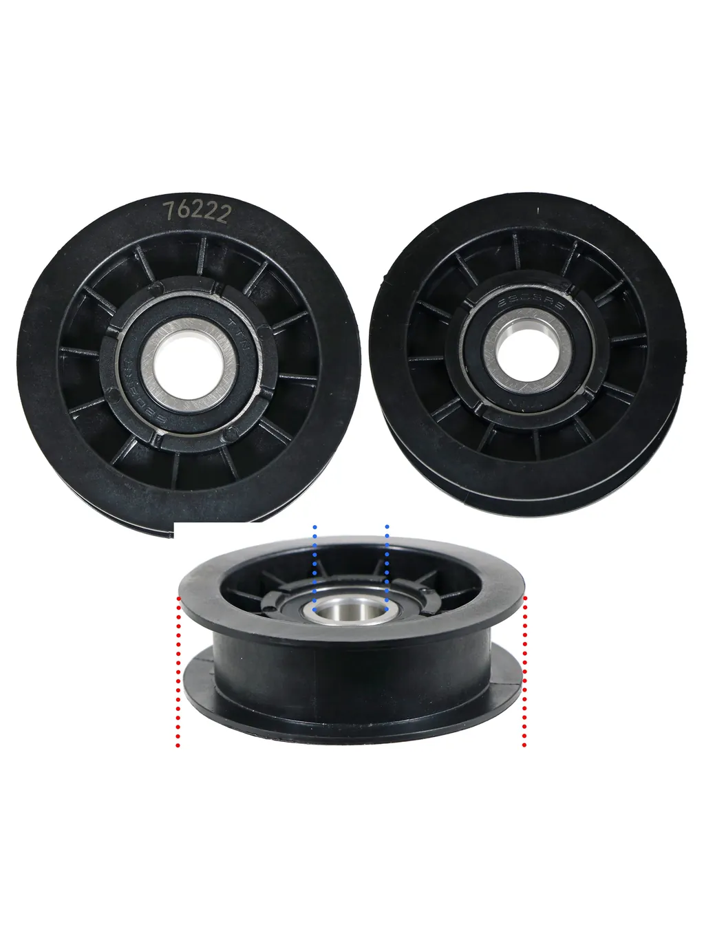 John Deere L120/L130 48-inch Deck Flat Idler Pulley – 23 HP