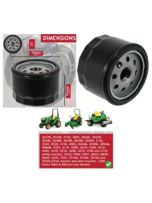 John Deere Oil Filter for 2027R-3039R Tractors & Mowers