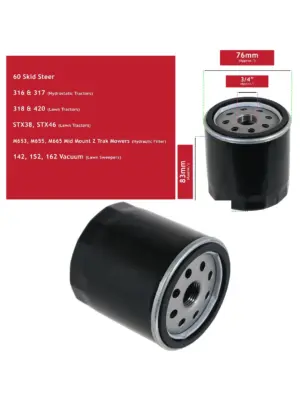 John Deere Oil Filter for 316/317/318/420 & STX38/46 Lawn Mower/Tractor