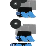 John Lewis EFF57 Carbon & Grease Filter Kit – 230×20 mm, 2‑Pack