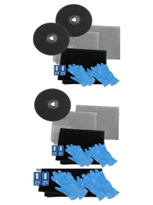 John Lewis EFF57 Carbon & Grease Filter Kit – 230×20 mm, 2‑Pack