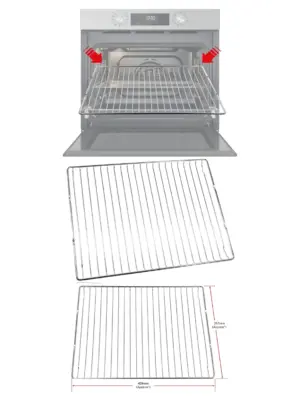 John Lewis Oven Grill Shelf 426×357mm – Fits JLBIOS607-609