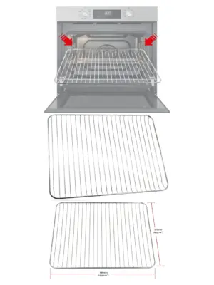 John Lewis Oven Grill Shelf 466x385mm – Fits JLBIC03, JLBIC04, JLBIMW