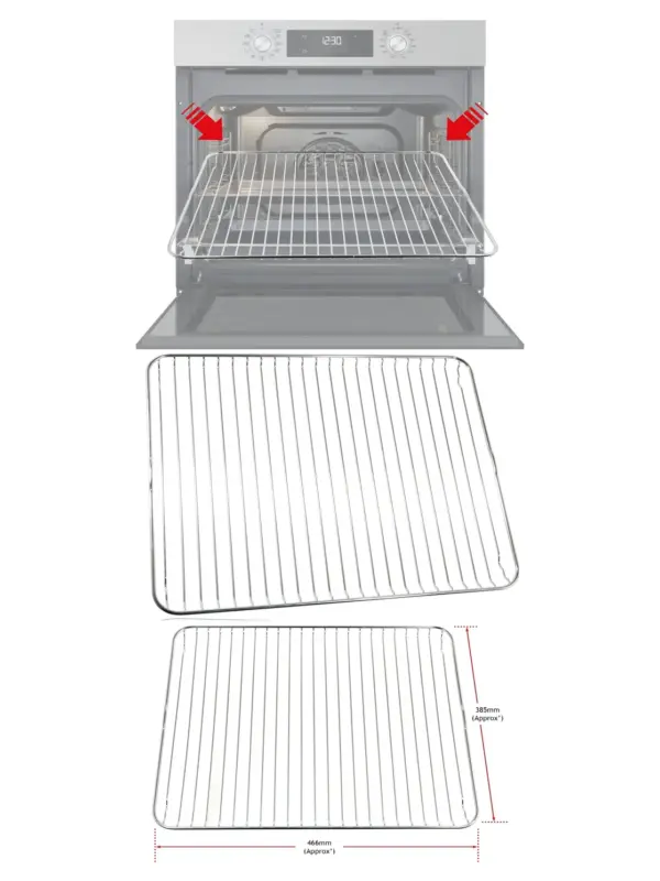 John Lewis Oven Grill Shelf 466x385mm – Fits JLBIC03, JLBIC04, JLBIMW