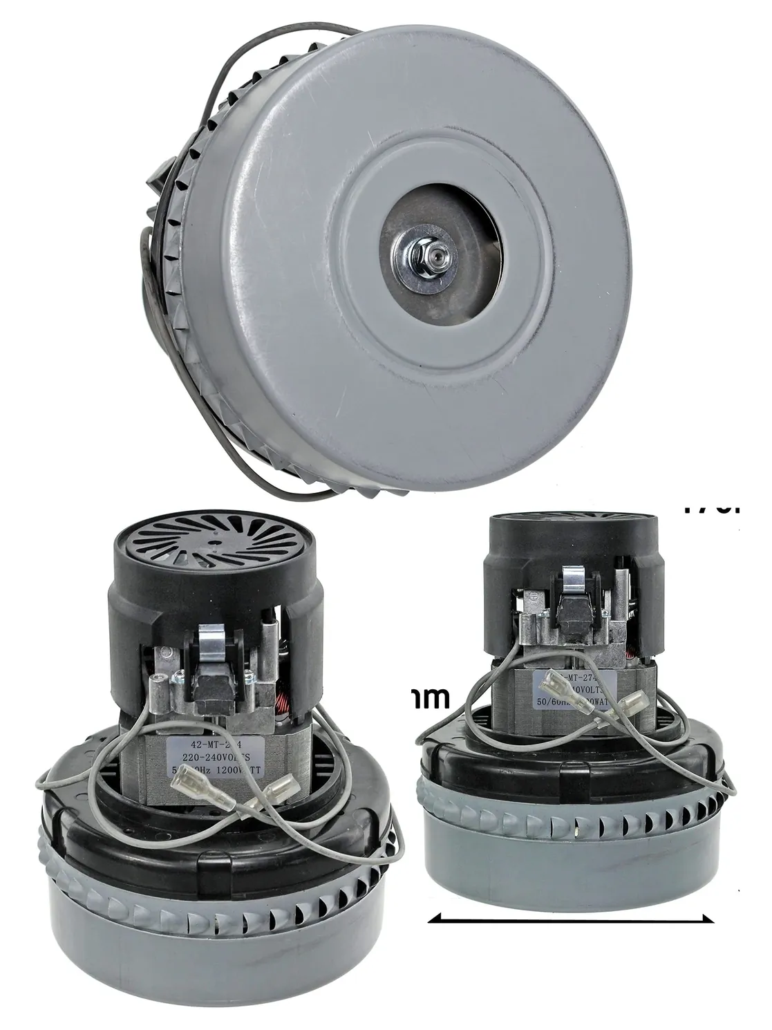 Karcher 1200W Wet/Dry Vacuum Motor – 2‑Stage Bypass, 240V, Class F