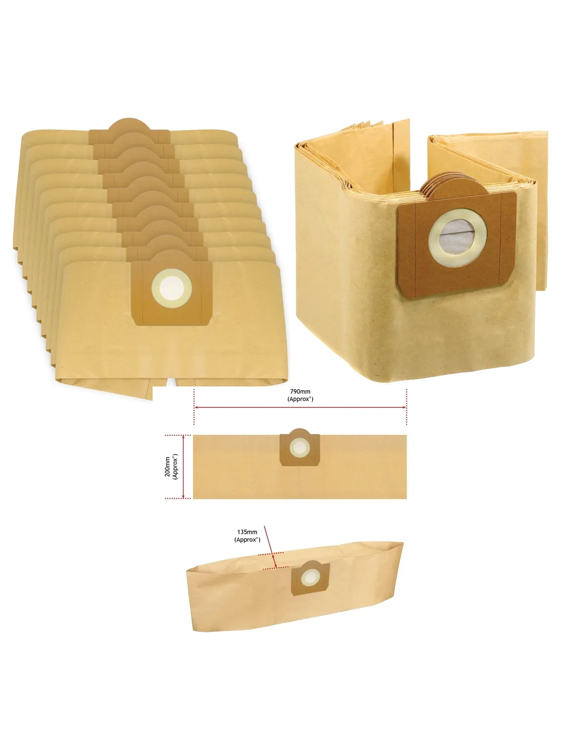 Karcher Dust Bags for NT27/30/48/65/72 & AB27/K2001/K3011 – Pack of 10