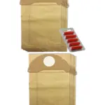 Karcher MV2 Replacement Vacuum Dust Bags – 5 Pack + Freshener