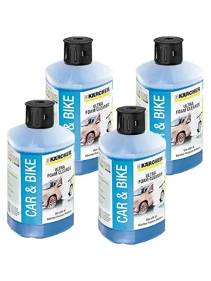 Karcher Ultra Snow Foam 1L Car Wash Detergent 3 in 1 Pressure Washer Pack of 4