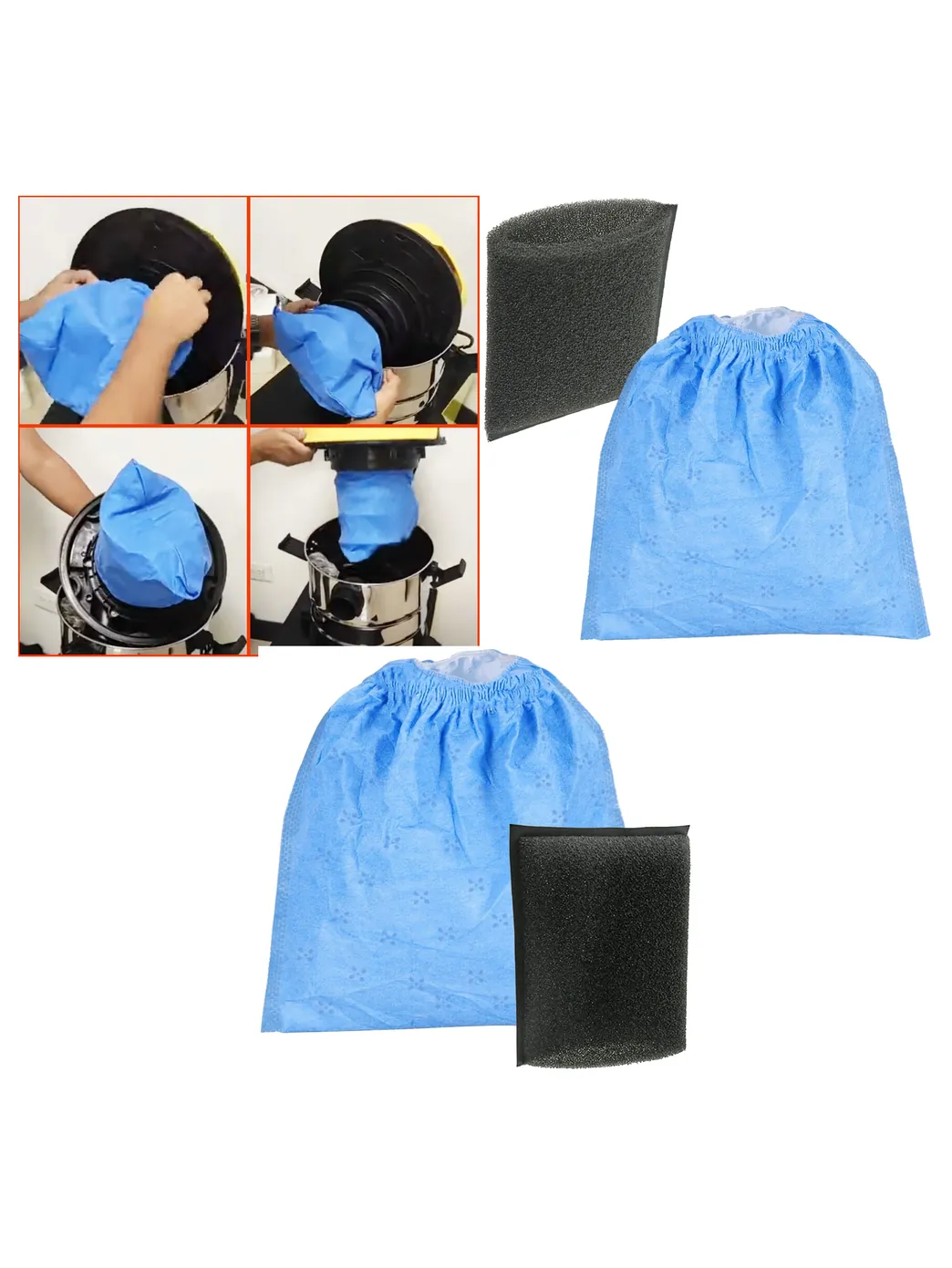 Karcher WD2/WD3 Foam Filter Bag – Replacement for Wet/Dry Vacuum