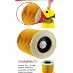 Karcher WD3500/WD3540/WD3600 Filter Cartridge Replacement for Wet‑Dry Vac