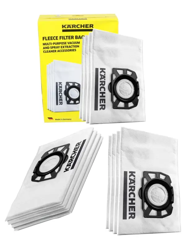Karcher WD3SE Fleece Vacuum Filter Bags – Pack of 4 Replacement