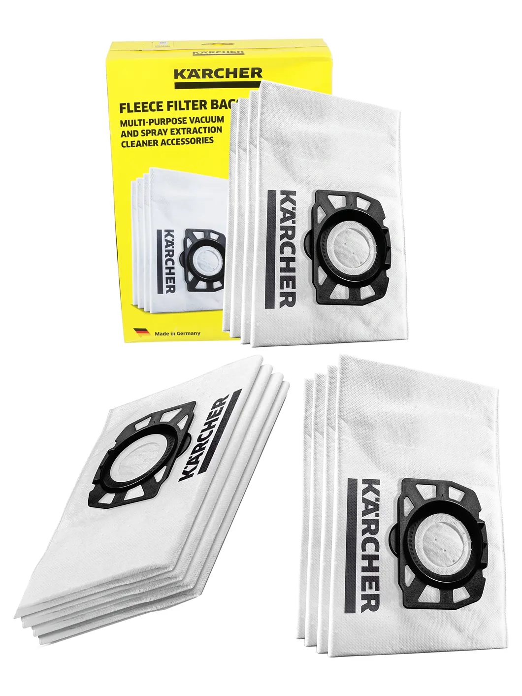 Karcher WD3SE Fleece Vacuum Filter Bags – Pack of 4 Replacement