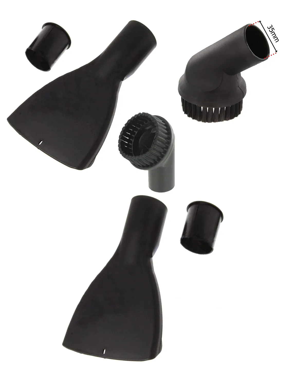 Karcher Wide Mattress & Upholstery Nozzle with Mini Round Brush 35mm