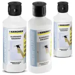 Karcher Window Vac Cloth Pads + 500ml Cleaning Fluid