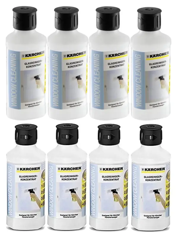 Karcher Window Vacuum Cleaner + 4 x 500ml Glass Cleaning Detergent