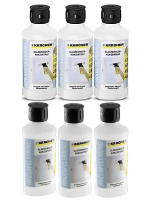 Karcher Window Vacuum Cleaner with 3 x 500ml Glass Cleaning Detergent