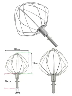 Kenwood 6‑Wire Balloon Whisk – compatible with KVC30 to KVC85