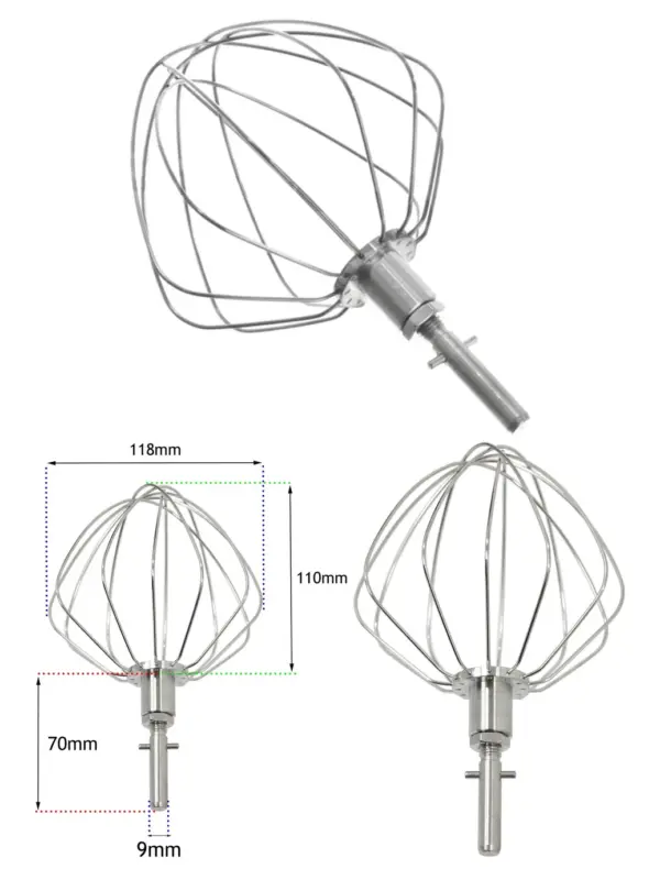 Kenwood 6‑Wire Balloon Whisk – compatible with KVC30 to KVC85