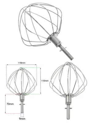 Kenwood 6 Wire Balloon Whisk for Kitchen Mixer KMC Attachment
