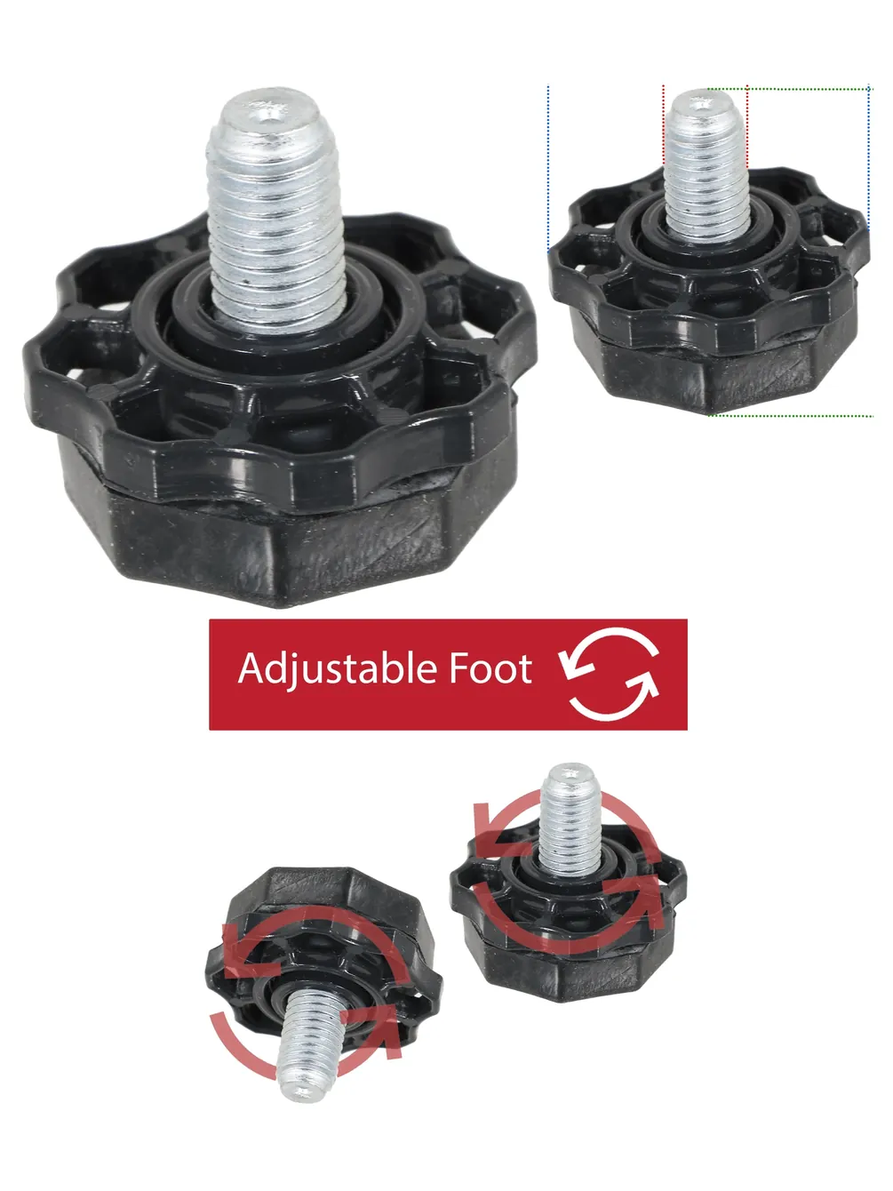 Kenwood Adjustable Washer Foot Leg – Fits KWMA5/600, KWMA6, KWMA7