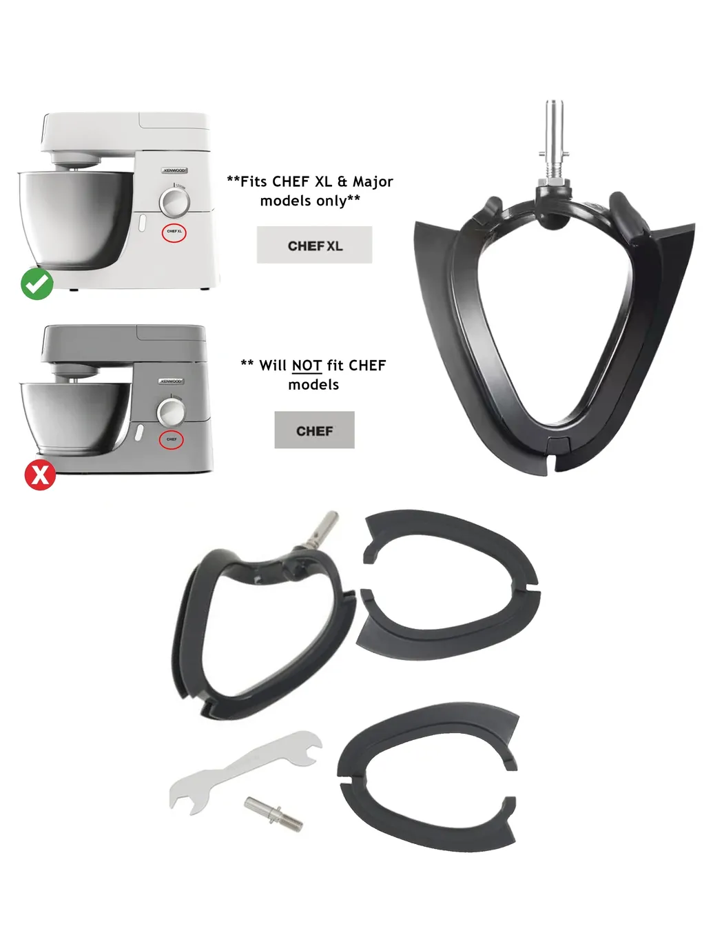 Kenwood Chef XL Flexible Creaming Beater Attachment (AT502) – 713800