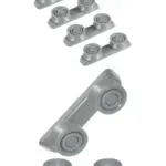 Kenwood Dishwasher Basket Rail Runner – 4 Rounded Guide Wheels