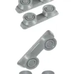Kenwood Dishwasher Runner Set – 2 Rounded Wheels, Fits KDW12/45/60