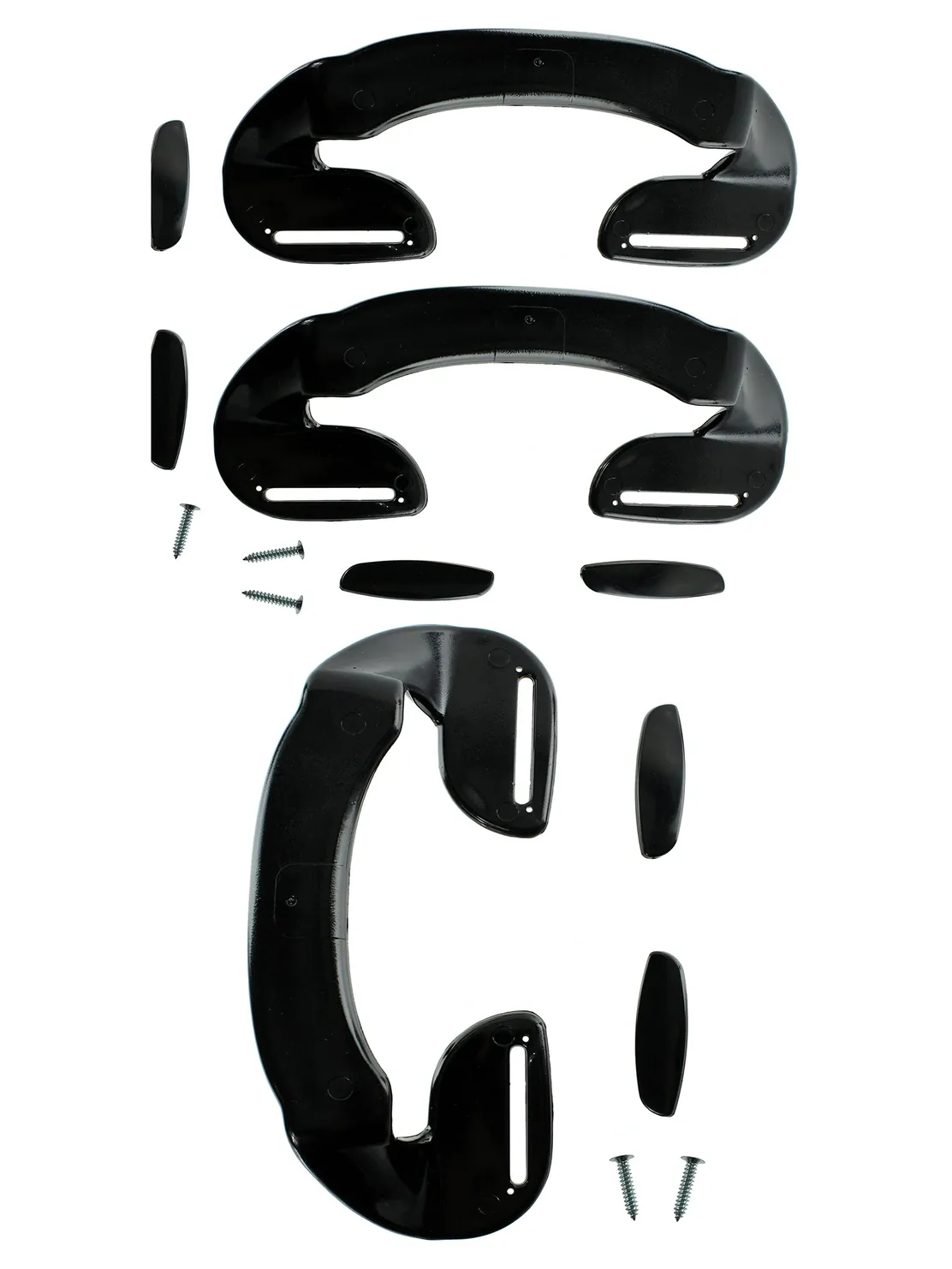 Kenwood Fridge Freezer Ergonomic Black Door Handles 190mm, 2‑Pack