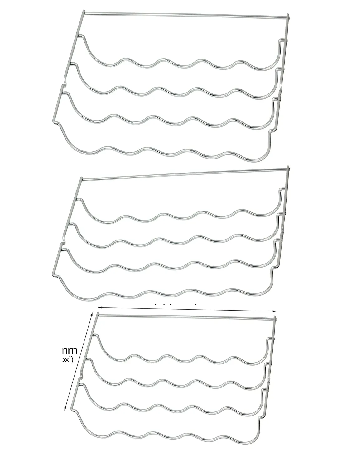 Kenwood Fridge Wine Bottle Rack Insert – 457×290×70mm Shelf Organizer