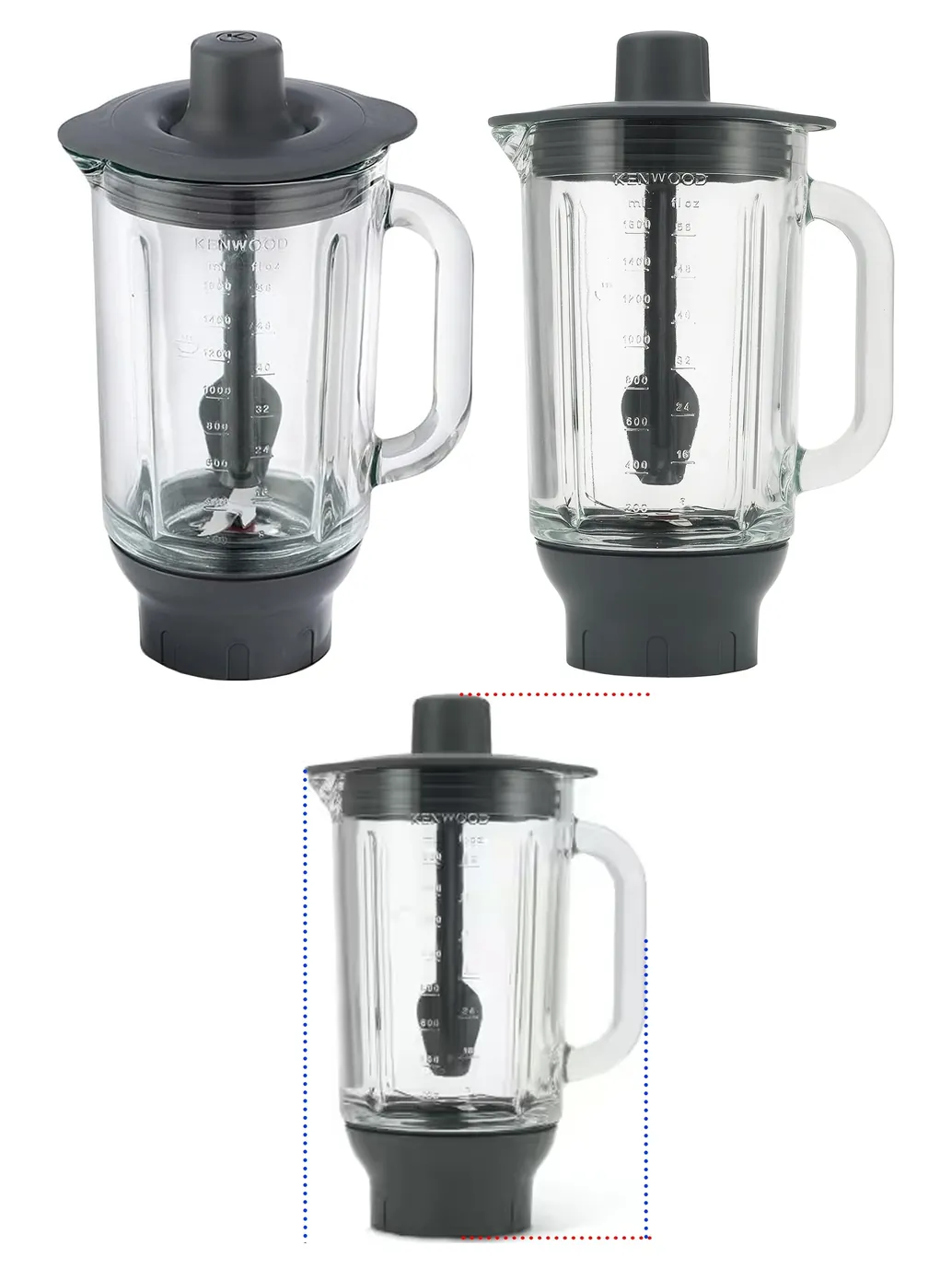 Kenwood KAH359GL Glass Blender Attachment for Chef XL Kitchen Machine