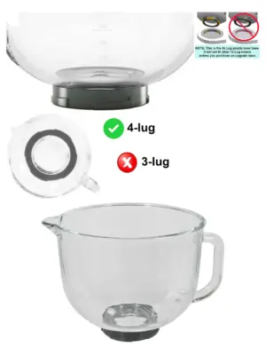 Kenwood KMix 5L Mixing Bowl Food Processor with 4‑Lug Design