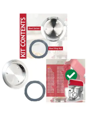 Kenwood KMIX Bowl Socket & Ring Nut Set for KMX75-770