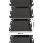 Kenwood Oven Baking Tray – Enamel Non‑Stick Pan, 448×360×25 mm, 2‑Pack