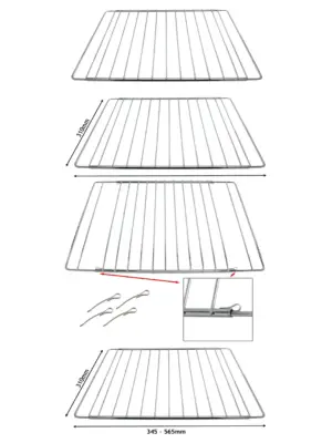 Kenwood Oven Shelf – Adjustable Extendable Rack, 310‑565mm, 2‑Pack