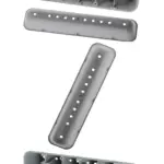 Kenwood Washing Machine Drum Paddle Lifter 10‑Hole 211×48 mm Pack of 3