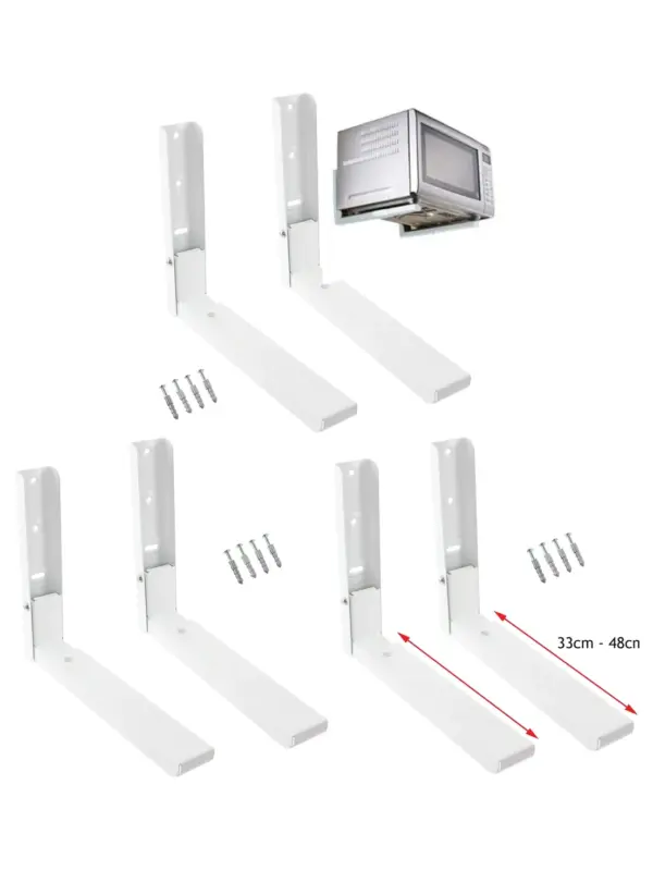 Kitchen Extendable Wall‑Mount Bracket for Russell Hobbs Microwaves