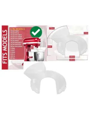 KitchenAid 5KSM 6.9L Splash Guard – Splatter Shield & Pour Cover