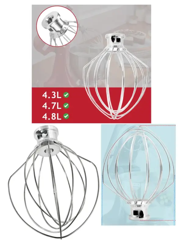 KitchenAid Type 6 Wire Whisk K45WW for 4.3‑4.8L Tilt‑Head Mixers