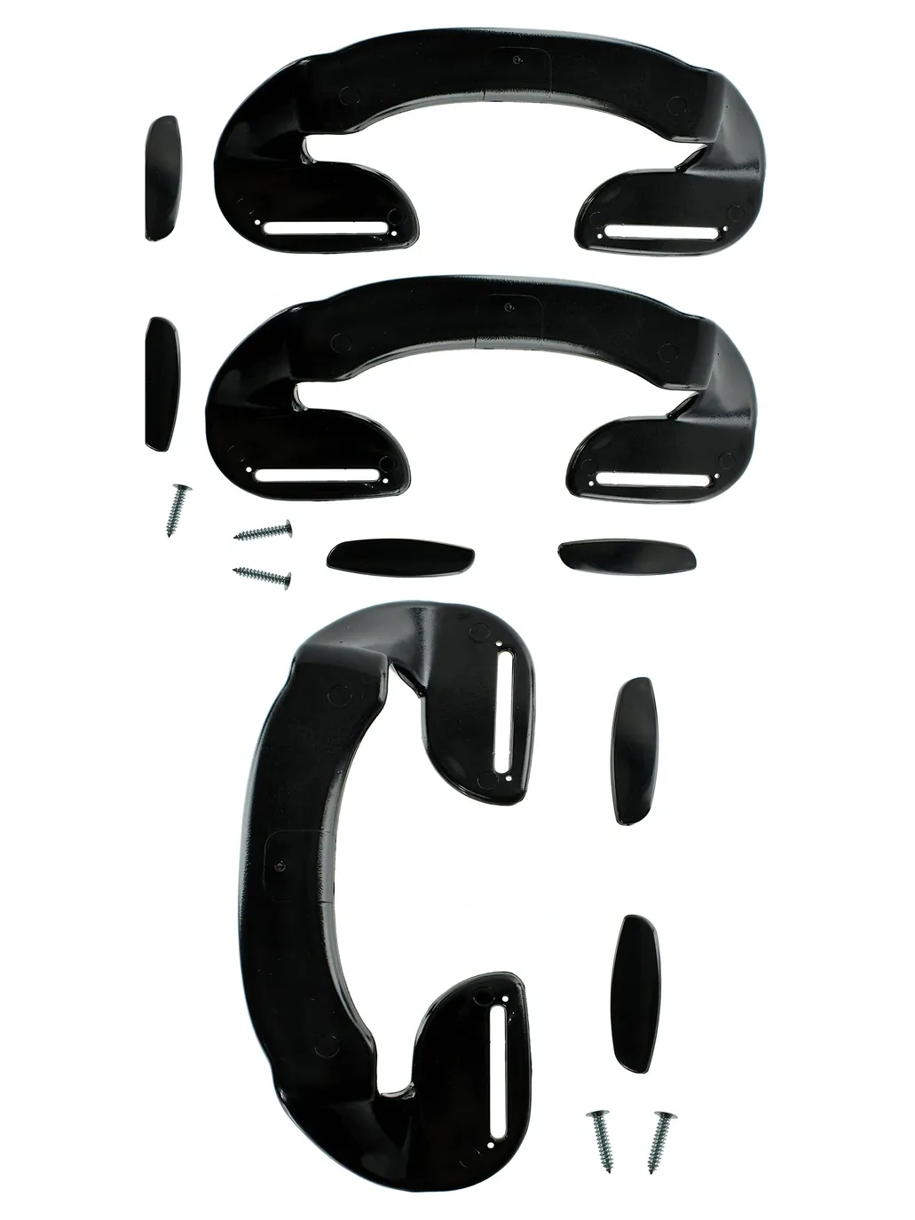 Labcold 190mm Black Adjustable Ergonomic Fridge Door Handles 2 Pack