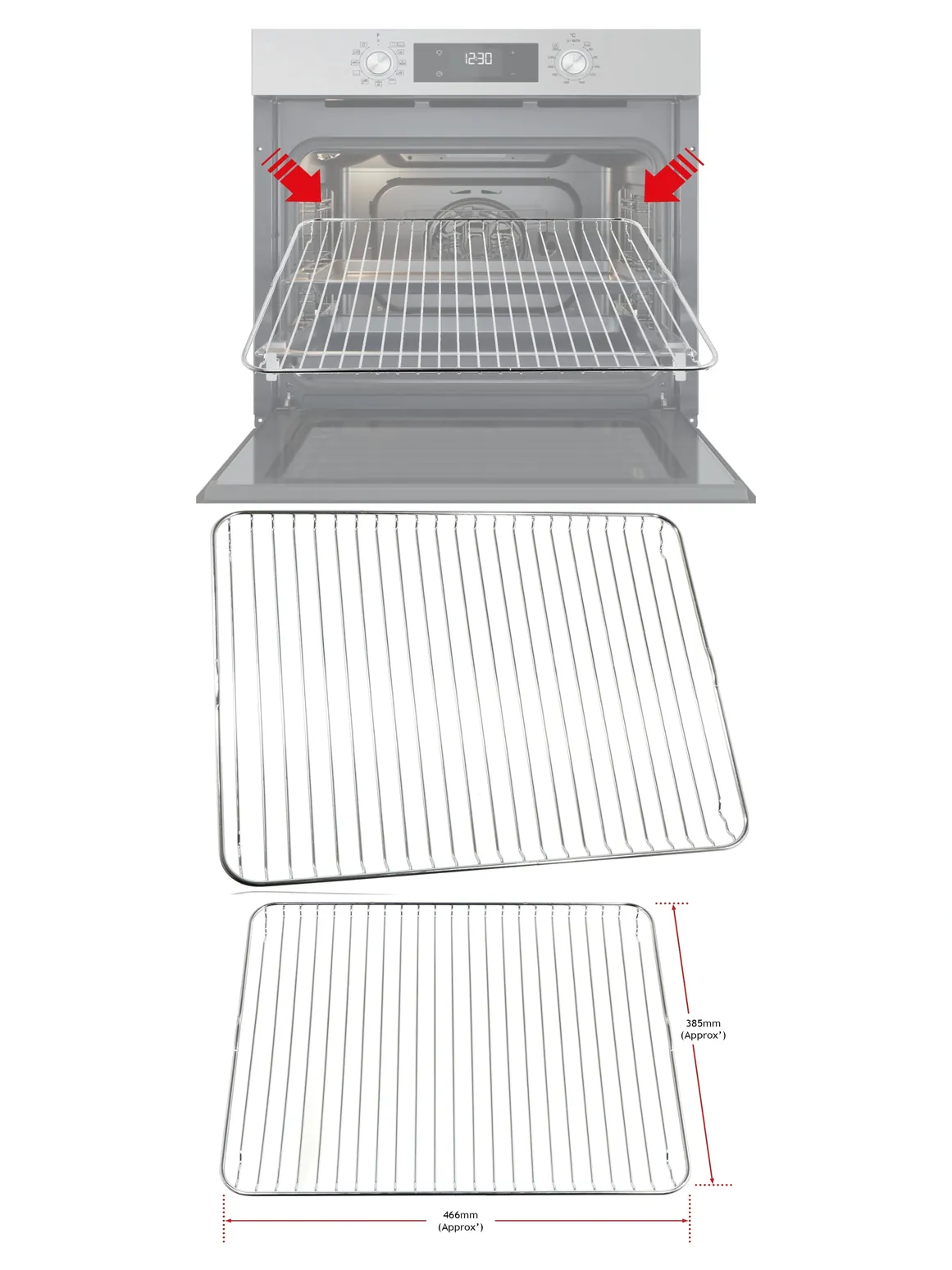 Lamona 466×385 mm Oven Grill Shelf – Fits LAM3701-3703, LAM7000-7001