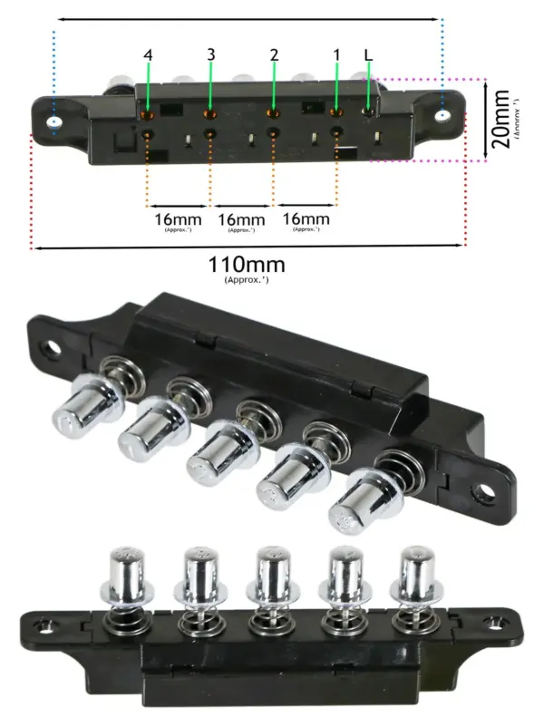 Lamona 5‑Way Push Button Control Switch for Cooker Hood Vent