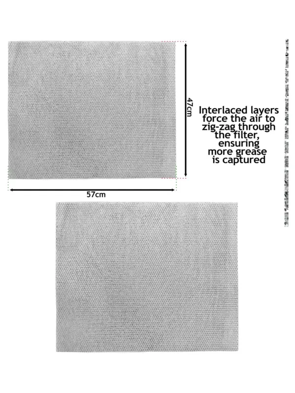 Lamona Cooker Hood Filter 57x47cm Metal Mesh Grease Vent